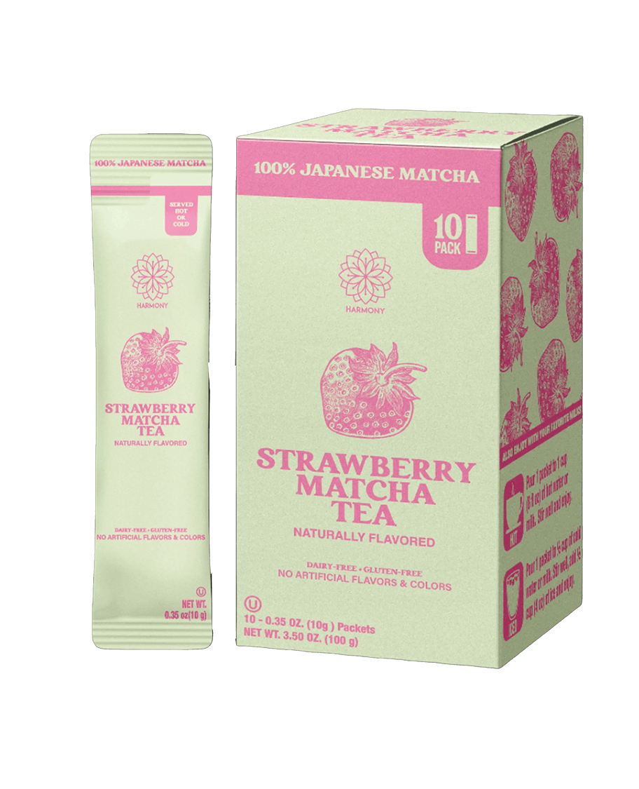 Strawberry Matcha – Shade-Grown, Antioxidant-Rich | 10 Stick Packs ...